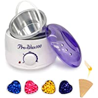 Calentador depilatorio Cera caliente 4 bolsas cera perla kit de calentador de cera bote depilatoria Profesional 500ml…